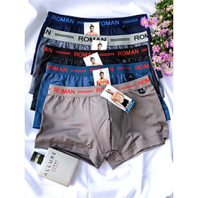 Combo 5 quần lót nam,sịp nam cao cấp(ROMAN,HEROMAN,TONNY) 5 màu,đùi boxer, lưng thun 3cm - Thun lạnh cực thoáng