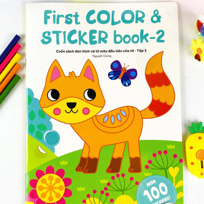 Sách - First Color & Sticker Book - Cuốn Sách Dán Hình Và Tô Màu Đầu Tiên Của Tớ - ndbooks
