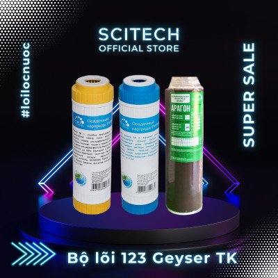 Bộ lõi số 1,2,3 máy lọc nước Nano Geyser TK (Lõi CTO/Cation-GAC-Aragon) - Hàng chính hãng