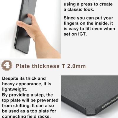 Mặt bàn nhôm một phần hai Campingmoon IGT CK-12BK-2P CK12BK (2 tấm)