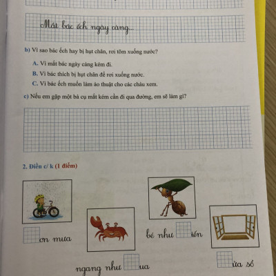 QB - Đề kiểm tra tiếng việt - lớp  1/2 cùng học để phát triển năng lực
