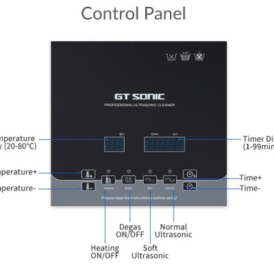 Máy rửa siêu âm Gtsonic-D13, 13L  điều khiển kỹ thuật số, 3 chế độ, làm sạch nhanh & hiệu quả sử dụng sóng siêu âm tần số cao, giúp loại bỏ bụi bẩn, dầu mỡ và cặn bám hiệu quả mà không làm hỏng bề mặt