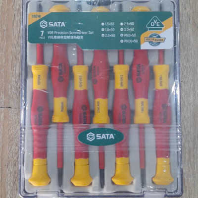 Bộ tua vít nhỏ chính xác 7 chi tiết cách điện 1000V VDE SATA 09318