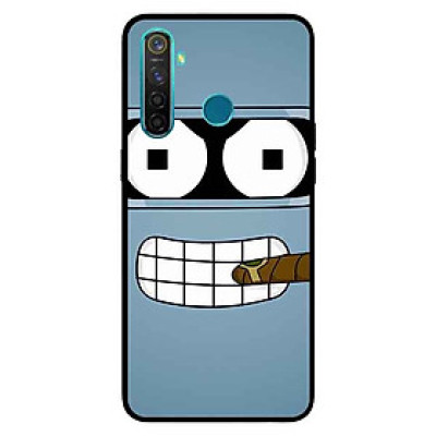 Ốp Lưng in cho Realme 5 Pro / Realme Q Mẫu Robot Hút Thuốc - Hàng Chính Hãng