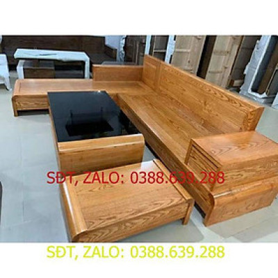 Sofa gỗ sồi lau màu giả hương