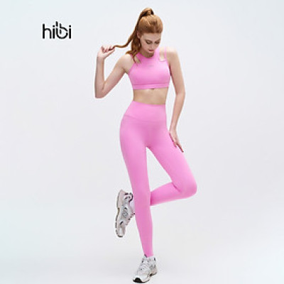 Quần dài tập Yoga Gym Hibi Sports QD326 kiểu trơn phối đường nâng mông, lưng cao tôn dáng