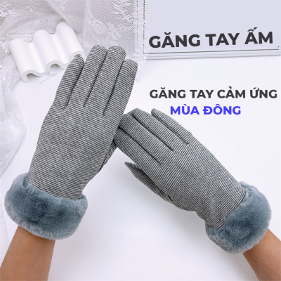 Găng Tay Lót Nhung Cao Cấp Hàn Quốc Dày Dặn Ấm Áp Cảm Ứng Màn hình Smart Phone - Sang Xịn Mịn Cho Quý Cô M7