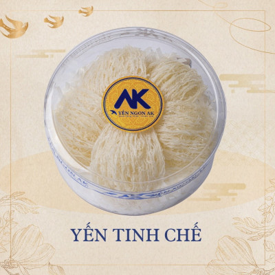 [Hàng chính hãng] Yến tinh chế tuyển sợi (50gr-100gr) - Yến sào tuyển chọn sợi to, dài, nguyên chất - Tặng kèm đường phèn - Yến Ngon AK
