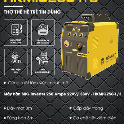 Máy hàn MIG Hồng Ký Master 250 Ampe 220V - HKMIG250-3