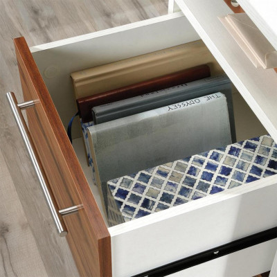 Bàn máy tính chữ L kết hợp tủ lưu trữ  SMLIFE Drew