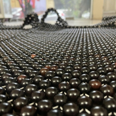 Chiếu Hạt Gỗ Cẩm Cao Cấp - Kích Thước 1,5mx1,9m hạt 1.2cm ( video , hình thật )