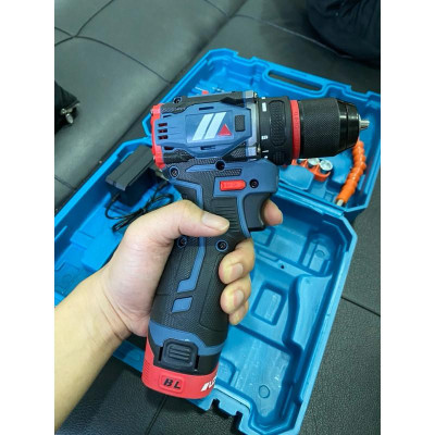 Bộ máy khoan pin động cơ không chổi than 18v cao cấp 2 pin công suất cao kèm hộp, phụ kiện và sạc