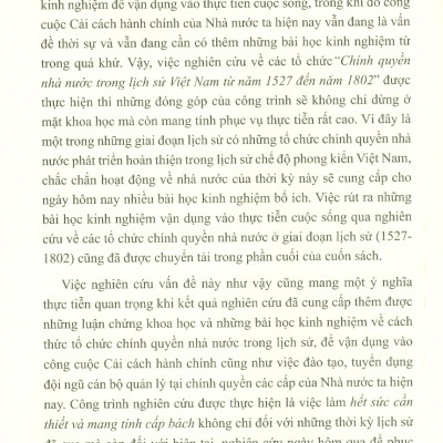 Chính Quyền Nhà Nước Trong Lịch Sử Việt Nam Trong Lịch Sử Việt Nam (1527-1802) (Tái bản có sửa chữa)