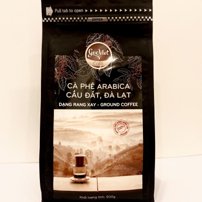 Cà phê Arabica Cầu Đất, Đà lạt- 100% cà phê nguyên chất dạng rang xay 500g