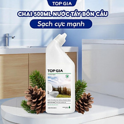 Combo 4 chai tẩy rửa bồn cầu TopGia 500ml, kháng khuẩn, khử mùi hôi, tẩy sạch vết bẩn hiệu quả.