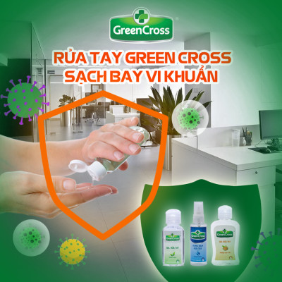 Combo 6 chai GEL rửa tay kháng khuẩn vượt trội Green Cross Total Defense chai 60ml