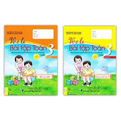 Sách - Combo Vở ô li bài tập toán lớp 3 - ( Quyển 1 + 2 )