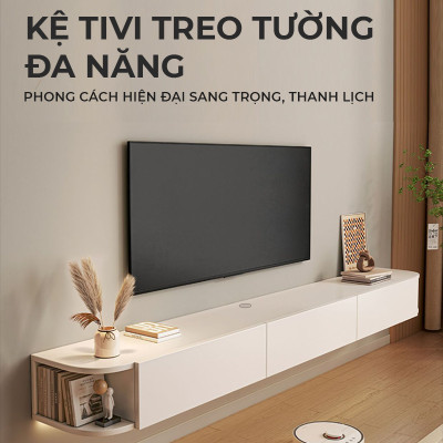 Kệ tivi treo tường thông minh thiết kế đẹp phong cách hiện đại thương hiệu IGA - GP326