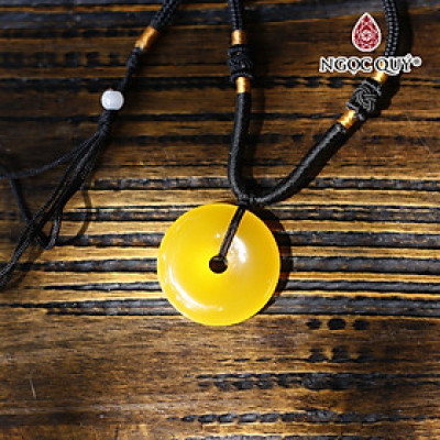 Mặt dây chuyền đồng điếu mã não vàng mệnh hỏa, thổ - Ngọc Qúy Gemstones