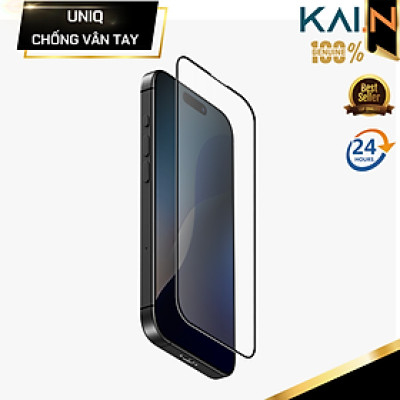 Kính Cường Lực Nhám Kèm Khung Dán Cho iPhone 16 Pro Max / 16 Pro / 16 Plus / 16, UNIQ OPTIX MATTE, Chống Chói, Chống Vân Tay_ Hàng chính hãng