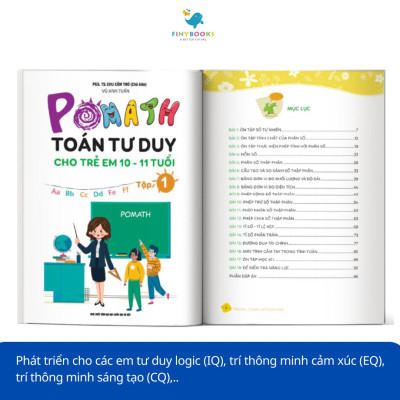 Sách - Combo Pomath Toán Tư Duy Cho Trẻ Em (Tập 1 - 6) Theo Chương Trình Mới Nhất