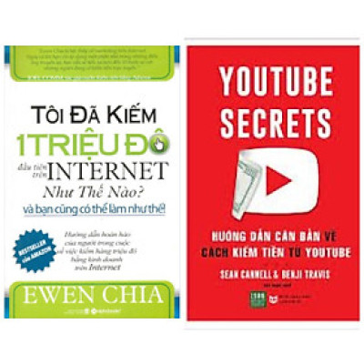 Combo sách: Tôi Đã Kiếm 1 Triệu Đô Đầu Tiên Trên Internet Như Thế Nào? - Và Bạn Cũng Có Thể Làm Như Thế + HƯỚNG DẪN CĂN BẢN VỀ CÁCH KIẾM TIỀN TỪ YOUTUBE