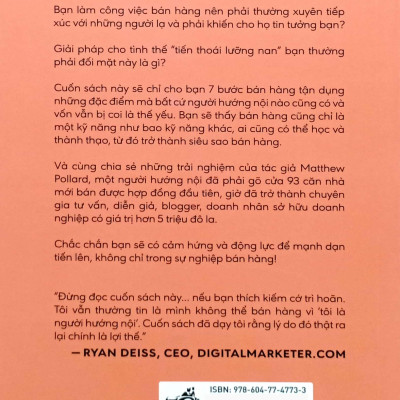 Sách - Nghệ Thuật Bán Hàng Của Người Hướng Nội - Trở Thành Số 1 Bán Hàng Khi Là Người Nhút Nhát