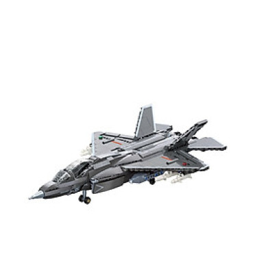 Bộ xếp hình Mô hình máy bay tàng hình  J-35 Stealth Carrier-based Aircraft 23019 - QMAN