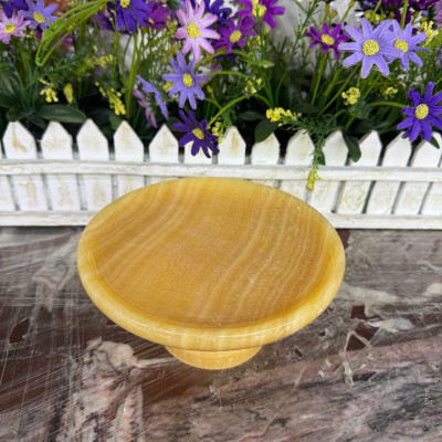 Dĩa trái cây, đĩa thờ cúng đá ngọc - Đường kính 15cm