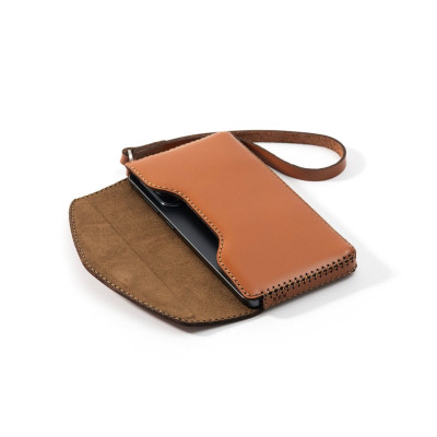 Ví da nắp nhọn cho Samsung S25 Edge, chất liệu da bò, hiệu Khắc Tên - Hàng chính hãng