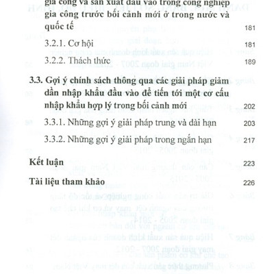 Nhập Khẩu Đầu Vào Trong Công Nghiệp Gia Công Ở Việt Nam