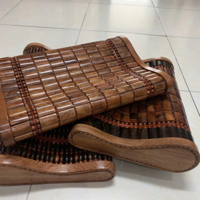 Gối Công Thái Học , Gối Hạt Gỗ Cao Cấp - Kích Thước 36cmx24cmx8/4cm ( video , hình thật )