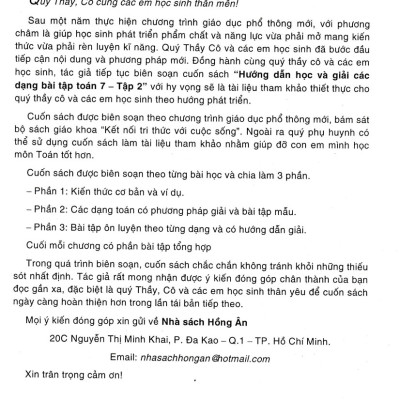 Sách tham khảo- Hướng Dẫn Học & Giải Các Dạng Bài Tập Toán 7 - Tập 2 (Bám Sát SGK Kết Nối Tri Thức Với Cuộc Sống)_HA
