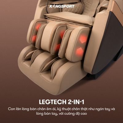 CHỈ GIAO MIỀN BẮC | Ghế massage toàn thân Kingsport G85 con lăn di động 3D, con lăn bắp chân chuyên biệt, công nghệ ion âm