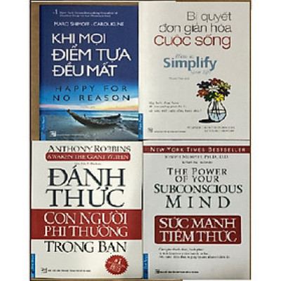 Combo Khi mọi điểm tự đều mất + Sức mạnh tiềm thức + Đánh thức con người phi thường trong bạn + Bí quyết đơn giản hóa cuộc sống