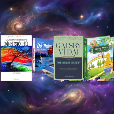  Combo 4 cuốn sách GatsBy Vĩ Đại, Đỉnh gió hú, Cánh buồm đỏ thắm, Hoàng tử hạnh phúc 