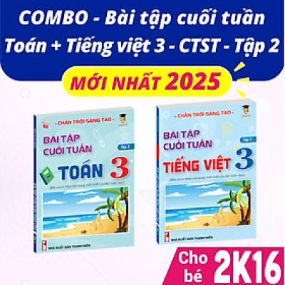 Sách - Combo bài tập cuối tuần Toán và Tiếng Việt lớp 3 Chân trời sáng tạo Học kì 2 (2 cuốn) VietJack