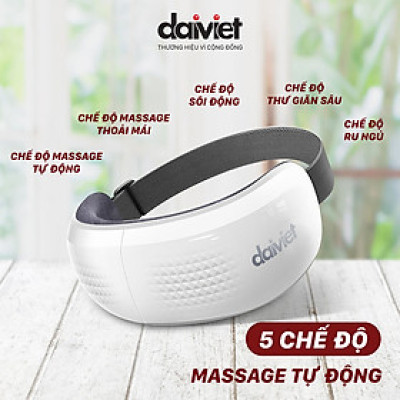 Máy Massage Mắt DVMM-00001 Đại Việt Chườm Nóng, Rung, Nghe Nhạc, Giảm Mỏi Mắt, Hỗ Trợ Lưu Thông Tuần Hoàn Máu - Hàng chính hãng