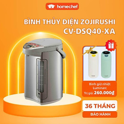 Bình thủy điện Zojirushi 4L CV-DSQ40-XA, công suất 720W, sản xuất tại Nhật Bản, bảo hành 1 năm | HÀNG CHÍNH HÃNG