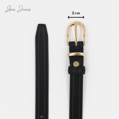 Thắt Lưng Thời Trang Da Thật Bản Nhỏ 2cm Aaa Jeans