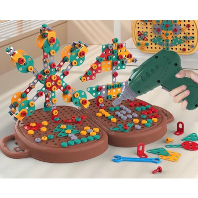 Bộ Đồ Chơi Kỹ Sư Lắp Ráp Kèm Khoan Điện,Ốc Vít , Đồ Chơi Lắp Ráp, Đồ Chơi Trẻ Em