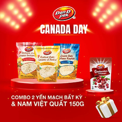 [COMBO 2 TÚI YẾN MẠCH VÀ TÚI TRÁI CÂY SẤY] Yến Mạch Xay, Cán, Ăn Liền 1kg Dan-D Pak