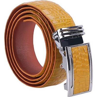 Thắt Lưng Nam Da Cá Sấu Gai Bụng Huy Hoàng HT4258 - Vàng Nghệ