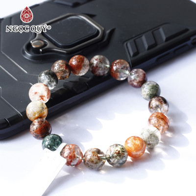 Vòng tay đá thạch anh ưu linh đa sắc size hạt 10mm  - Ngọc Quý Gemstones