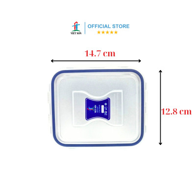 [TẶNG KHAY RÁO NƯỚC] Hộp Đựng Thực Phẩm VIETSON 450ml Nắp Khóa 4 Cạnh Kín Hơi