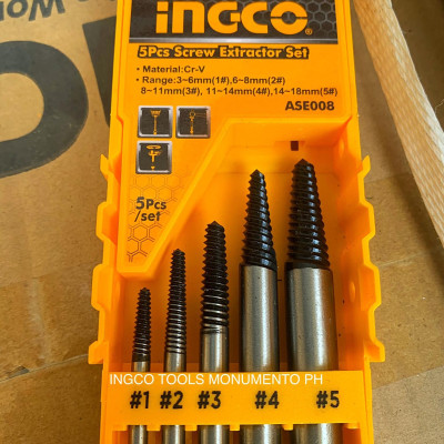 BỘ 5 MŨI VEN RĂNG INGCO ASE008 - HÀNG CHÍNH HÃNG