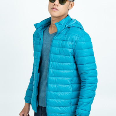 Áo Jacket nam Novelty 03 lớp lông vũ màu xanh ve chai NJKMMTMNLR1805284