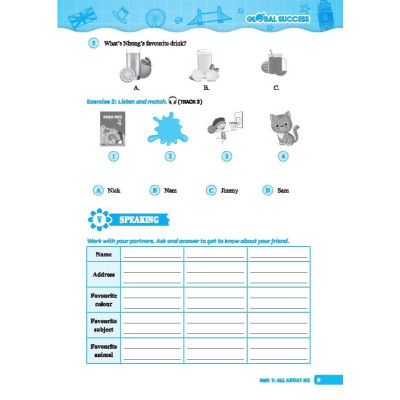Sách - Global Success - Bài Tập Cuối Tuần Tiếng Anh Lớp 5 - Có Đáp Án - Tập 1 - Minh Thắng