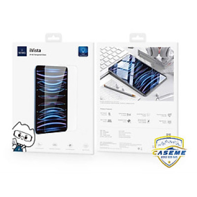 Kính cường lực cho iPad 12.9 inch 2018/2020/2021/2022 hiệu WiWU ivista, vát viền 2.5D, bảo vệ Full màn,chống xước, chống vỡ, trong suốt - Hàng chính hãng