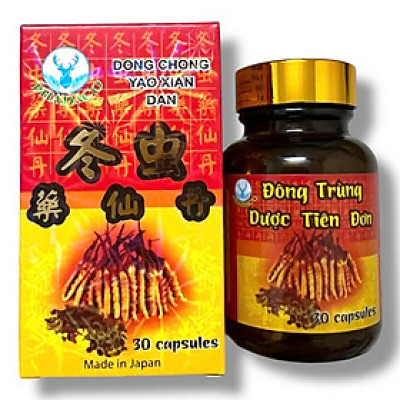 Viên uống đau nhức xương khớp Đông trùng dược tiên đơn - Dong Chong Yao Xian Dan - Xuất xứ Nhật Bản - Mã số 1521